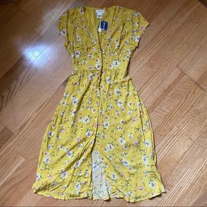 Floral yellow dress